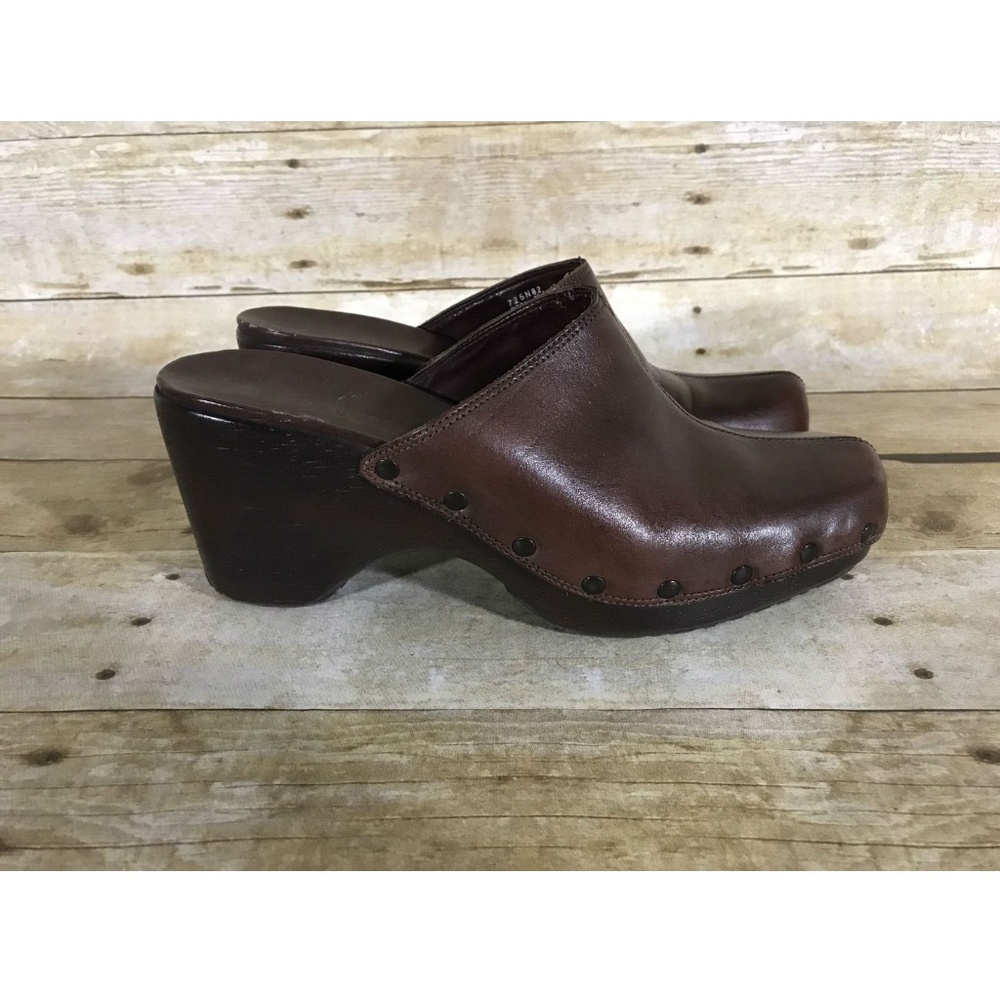 Naturalizer Women's Leather Backless Clogs Size 8